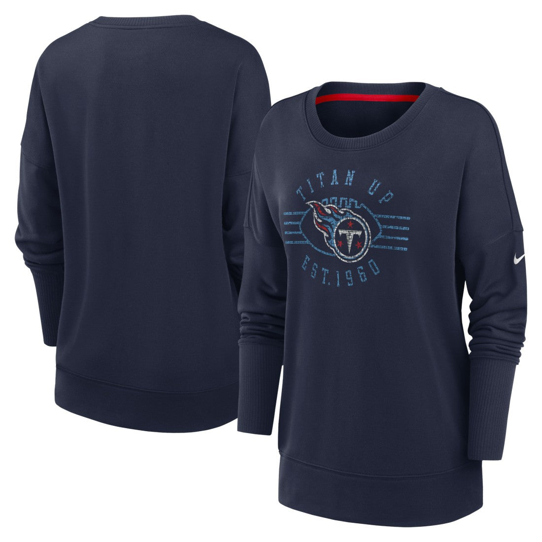 Tennessee Titans Nike Women's Rewind Playback Icon Performance Pullover Sweatshirt