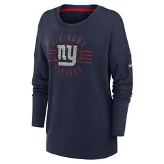 New York Giants Nike Women's Rewind Playback Icon Performance Pullover Sweatshirt