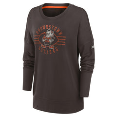 Cleveland Browns Nike Women's Rewind Playback Icon Performance Pullover Sweatshirt
