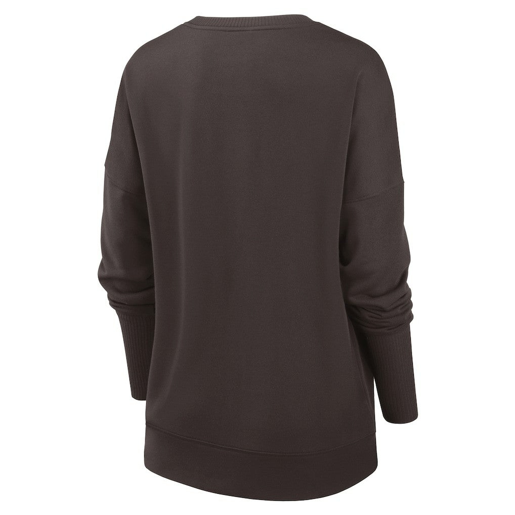 Cleveland Browns Nike Women's Rewind Playback Icon Performance Pullover Sweatshirt