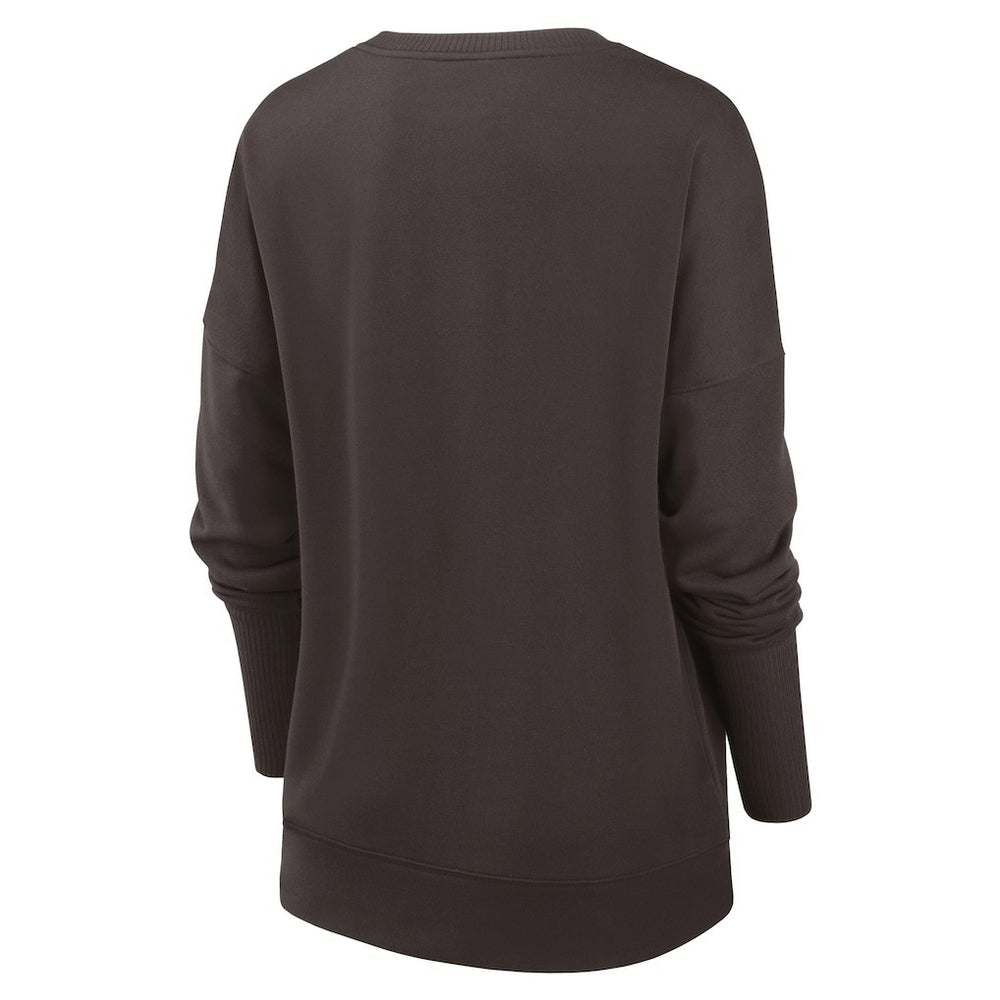 Cleveland Browns Nike Women's Rewind Playback Icon Performance Pullover Sweatshirt