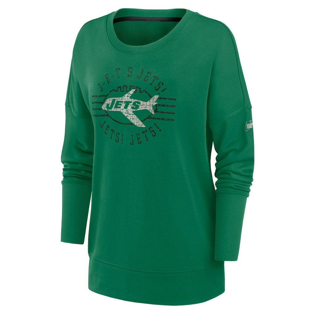 New York Jets Nike Women's Rewind Playback Icon Performance Pullover Sweatshirt