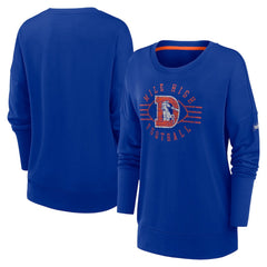 Denver Broncos Nike Women's Rewind Playback Icon Performance Pullover Sweatshirt