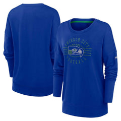 Seattle Seahawks Nike Women's Rewind Playback Icon Performance Pullover Sweatshirt