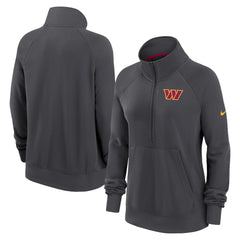 Washington Commanders Nike Women's Premium Raglan Performance Half-Zip Sweatshirt