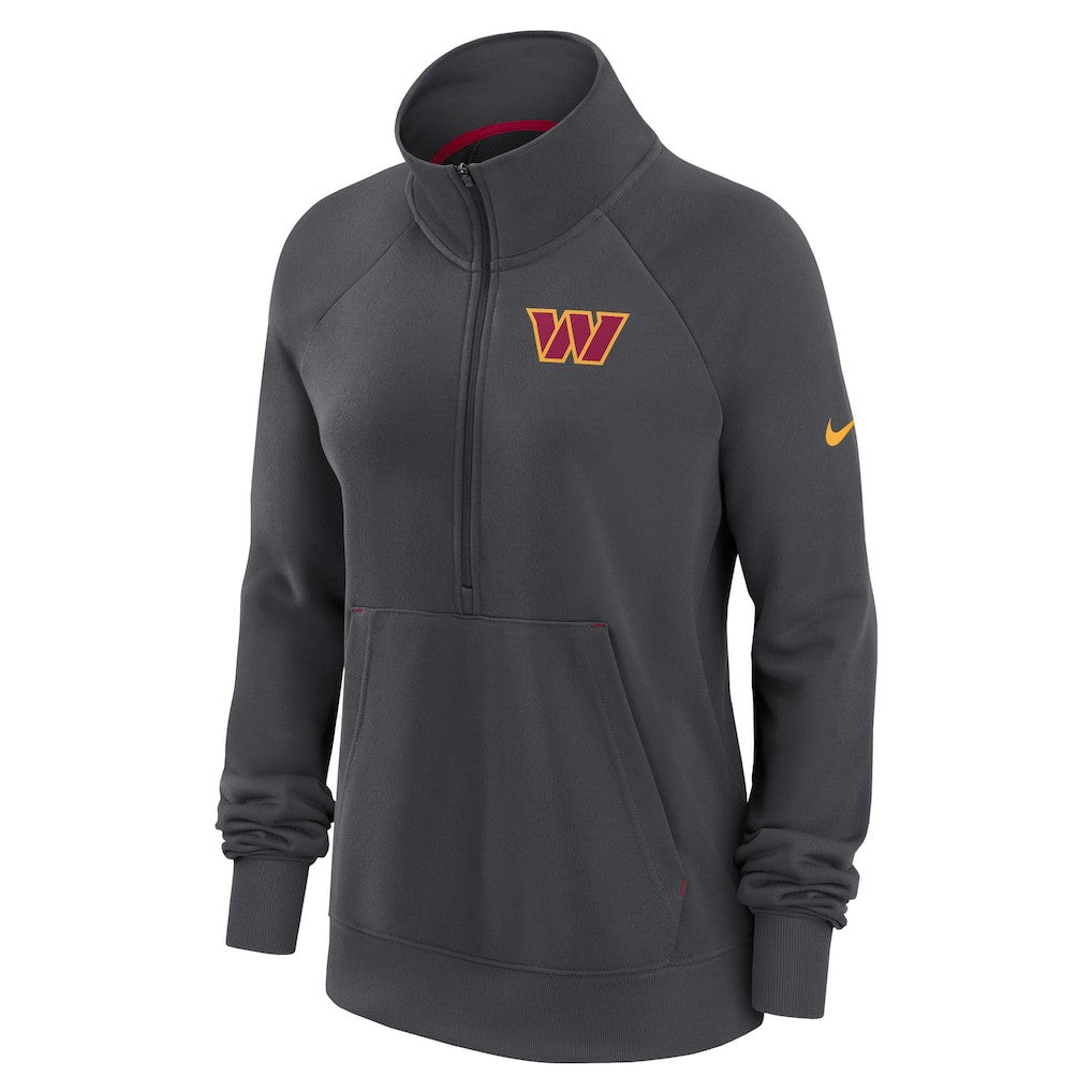 Washington Commanders Nike Women's Premium Raglan Performance Half-Zip Sweatshirt