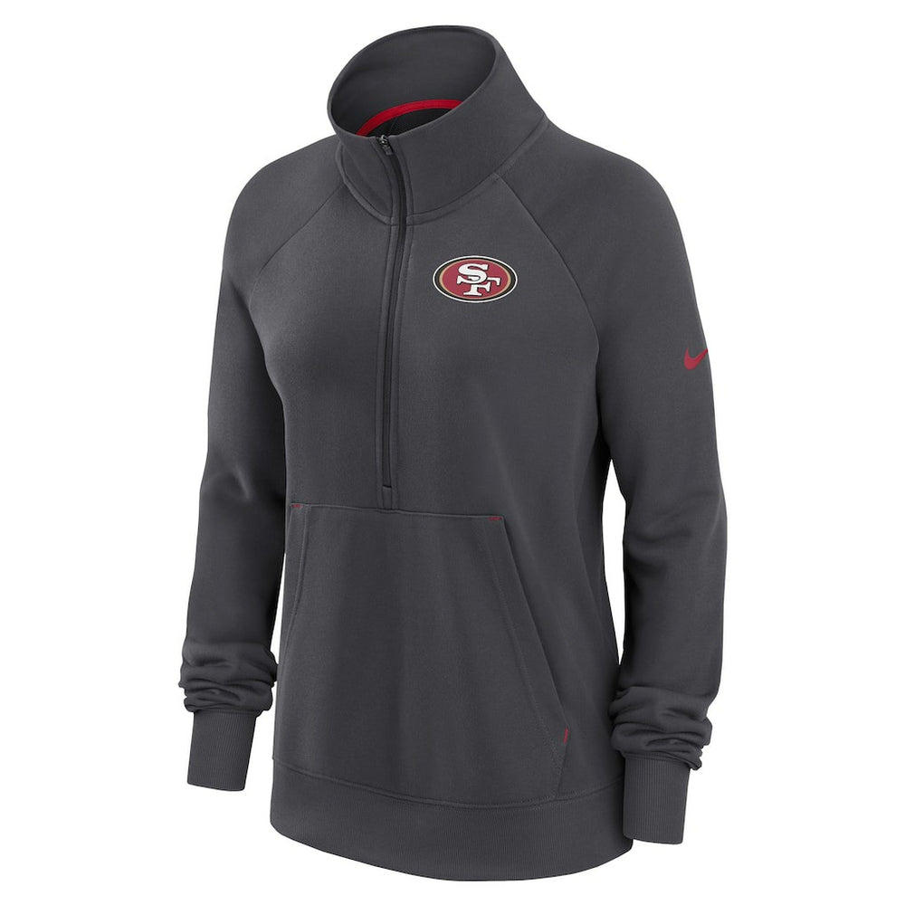 San Francisco 49ers Nike Women's Premium Raglan Performance Half-Zip Sweatshirt