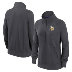 Minnesota Vikings Nike Women's Premium Raglan Performance Half-Zip Sweatshirt