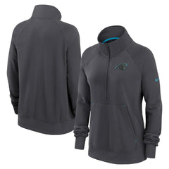 Carolina Panthers Nike Women's Premium Raglan Performance Half-Zip Sweatshirt