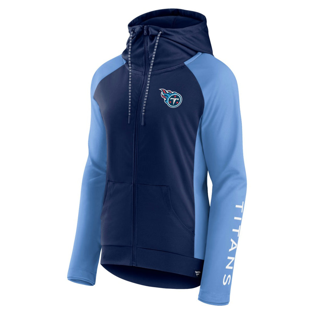 Tennessee Titans Fanatics Women's End Around Lightweight Raglan Full-Zip Hoodie Jacket