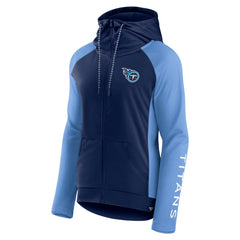 Tennessee Titans Fanatics Women's End Around Lightweight Raglan Full-Zip Hoodie Jacket