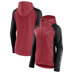 Arizona Cardinals Fanatics Women's End Around Lightweight Raglan Full-Zip Hoodie Jacket