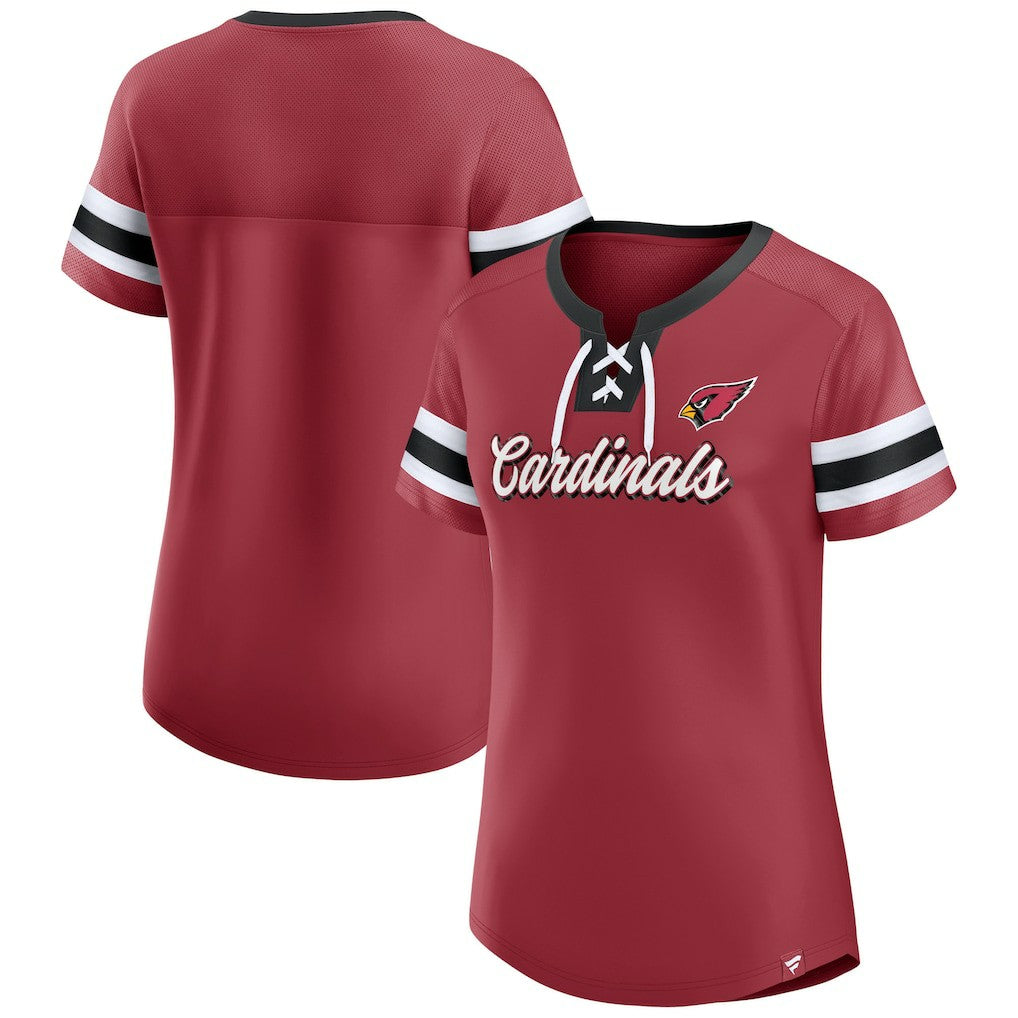 Arizona Cardinals Fanatics Women's Original State Lace-Up T-Shirt