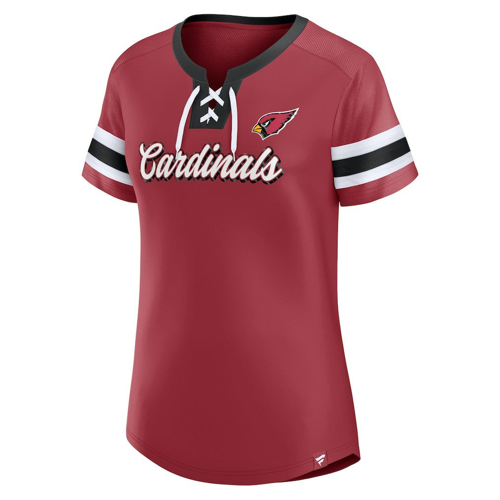 Arizona Cardinals Fanatics Women's Original State Lace-Up T-Shirt