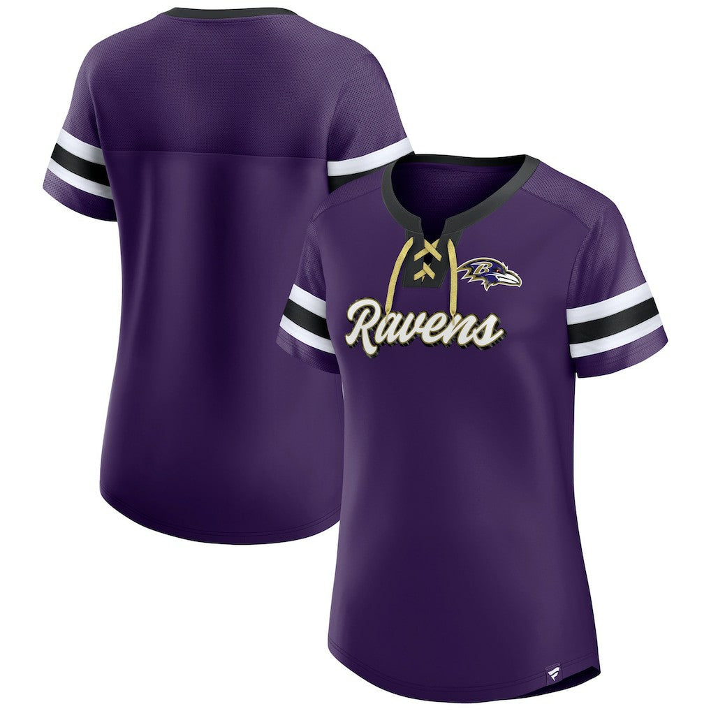 Baltimore Ravens Fanatics Women's Original State Lace-Up T-Shirt
