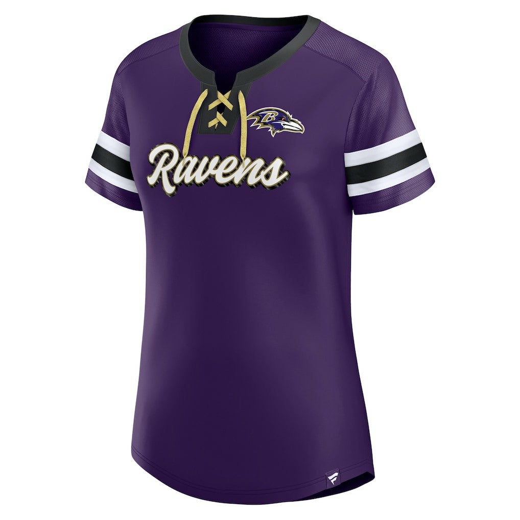 Baltimore Ravens Fanatics Women's Original State Lace-Up T-Shirt