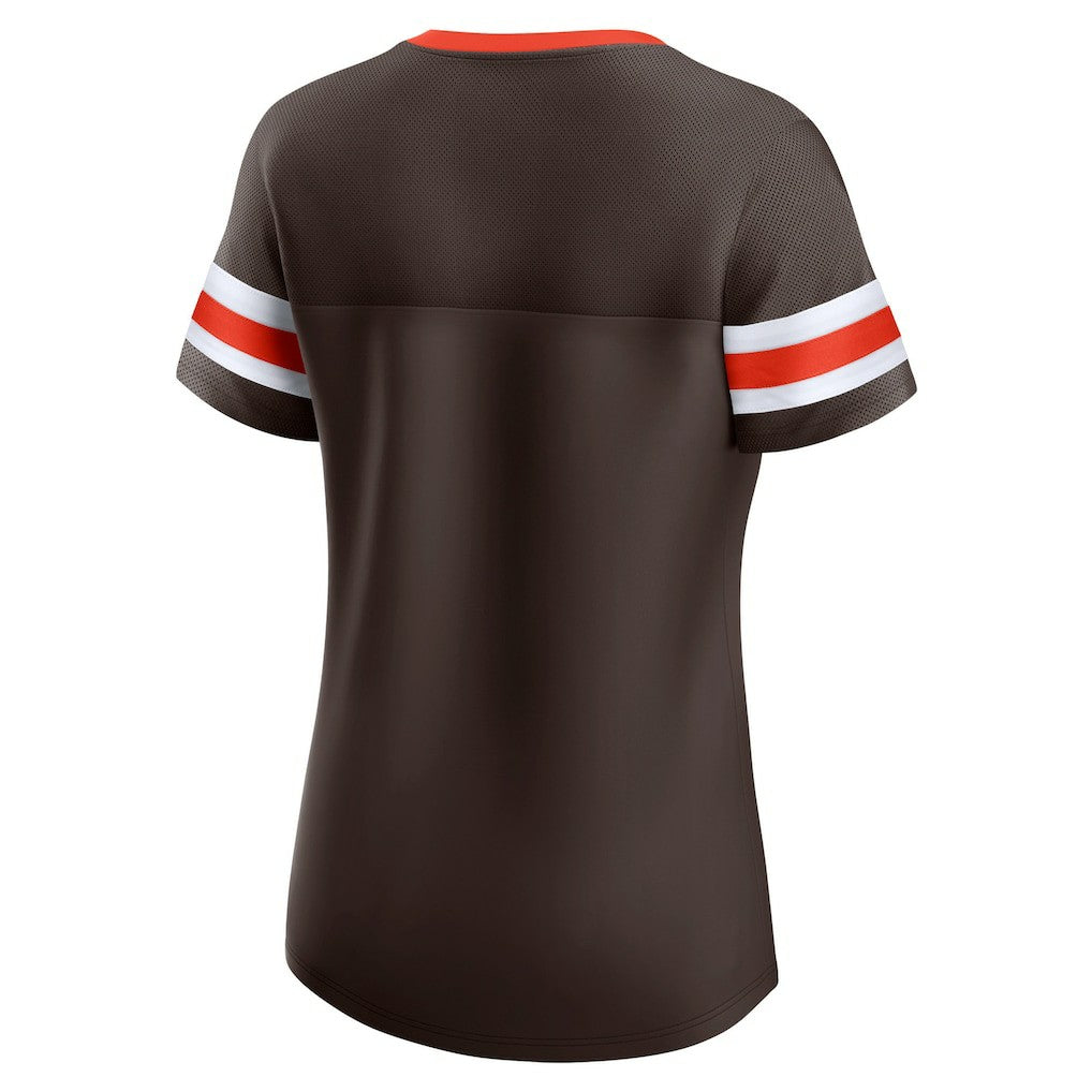Cleveland Browns Fanatics Women's Original State Lace-Up T-Shirt