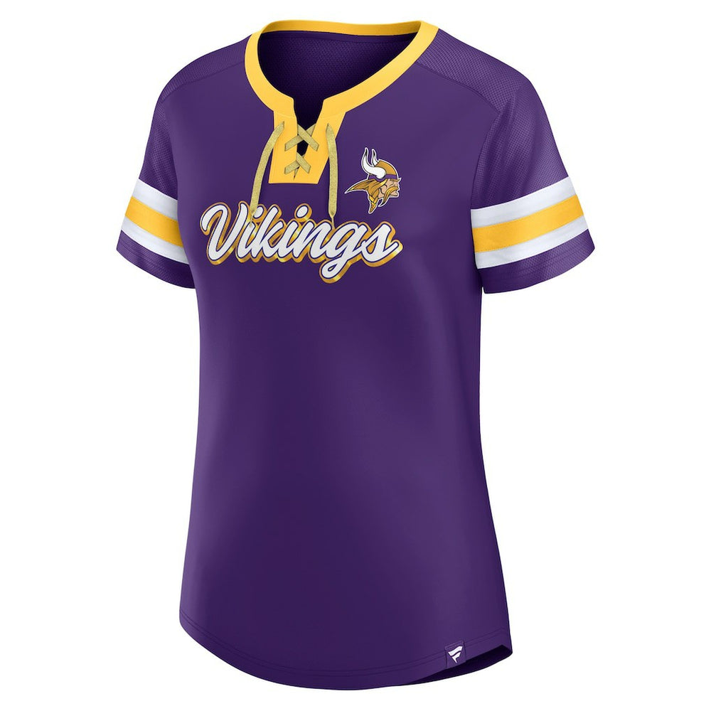 Minnesota Vikings Fanatics Women's Original State Lace-Up T-Shirt