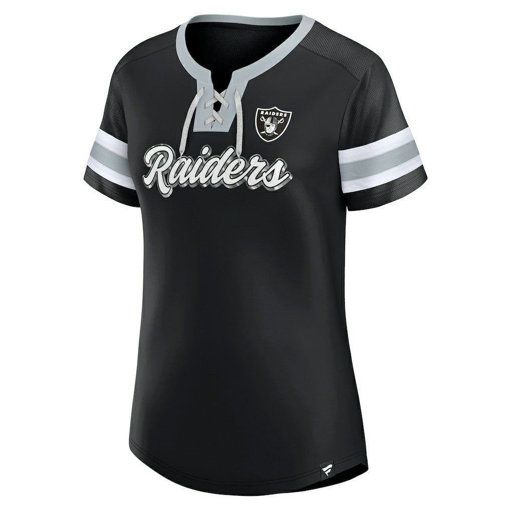 Las Vegas Raiders Fanatics Women's Original State Lace-Up T-Shirt