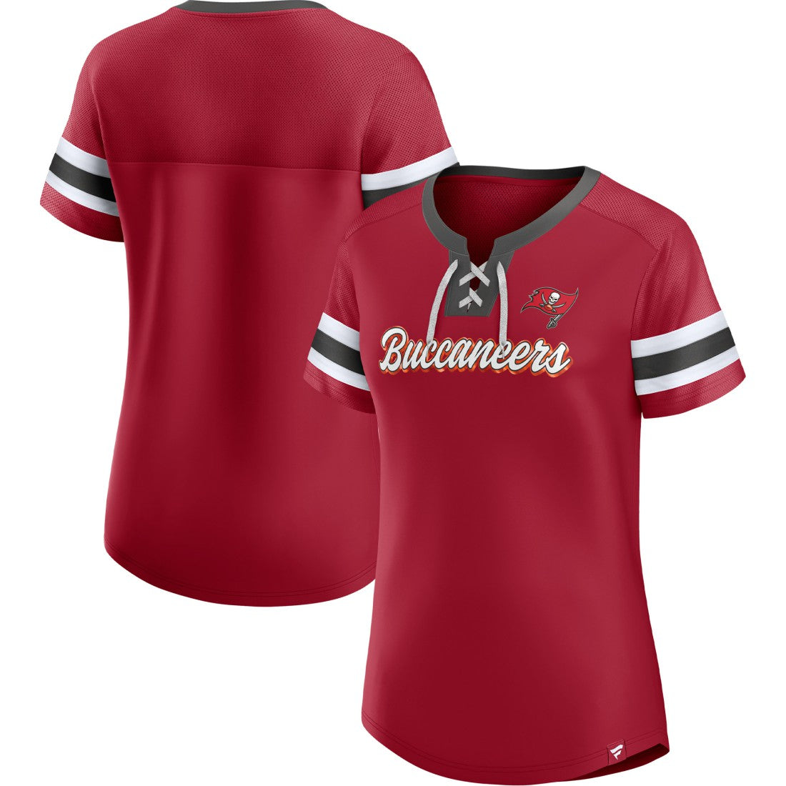Tampa Bay Buccaneers Fanatics Women's Original State Lace-Up T-Shirt