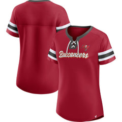 Tampa Bay Buccaneers Fanatics Women's Original State Lace-Up T-Shirt