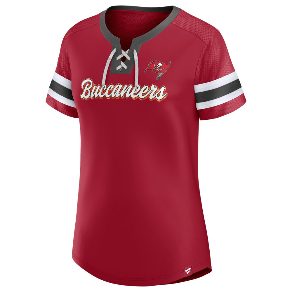 Tampa Bay Buccaneers Fanatics Women's Original State Lace-Up T-Shirt