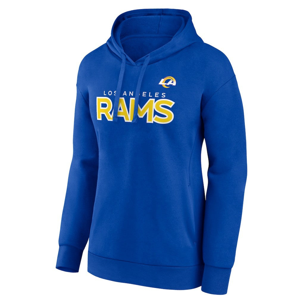 Los Angeles Rams Fanatics Women's Iconic Cotton Fleece Checklist Pullover Hoodie