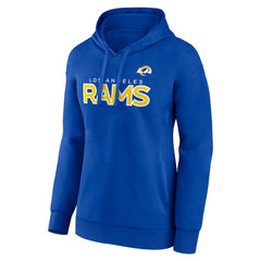 Los Angeles Rams Fanatics Women's Iconic Cotton Fleece Checklist Pullover Hoodie