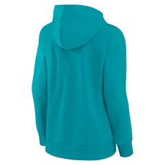 Miami Dolphins Fanatics Women's Iconic Cotton Fleece Checklist Pullover Hoodie