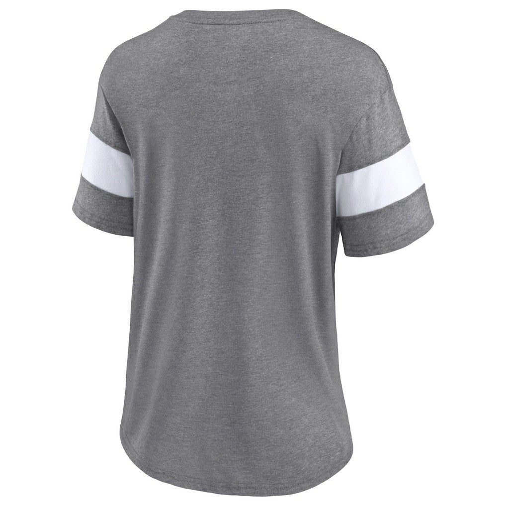 Cleveland Browns Fanatics Women's Give It All Half-Sleeve Tri-Blend V-Neck T-Shirt