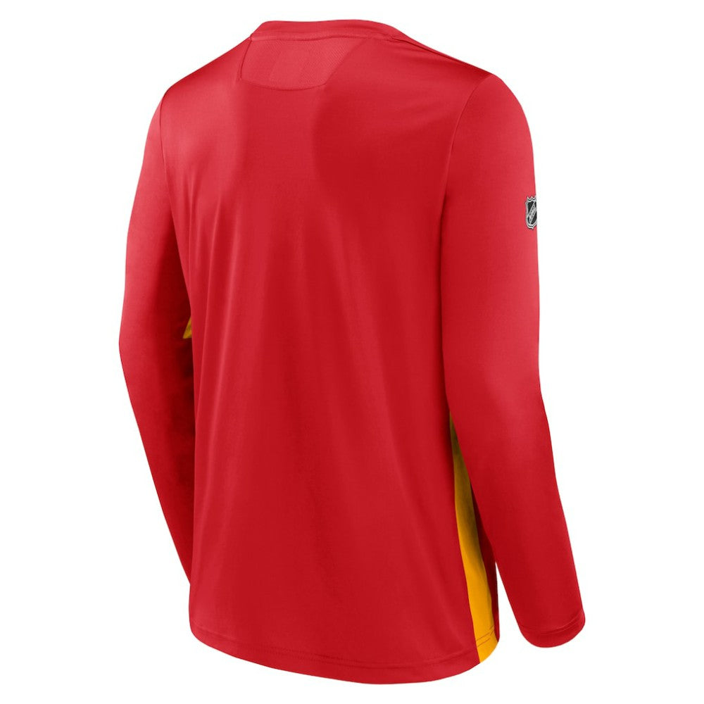 Calgary Flames Fanatics Authentic Pro Rink Performance Long Sleeve T-Shirt Sale
