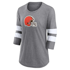 Cleveland Browns Fanatics Women's Primary Logo 3/4 Sleeve Scoop Neck T-Shirt