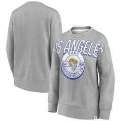 Los Angeles Rams Fanatics Women's Jump Distribution Tri-Blend Pullover Sweatshirt