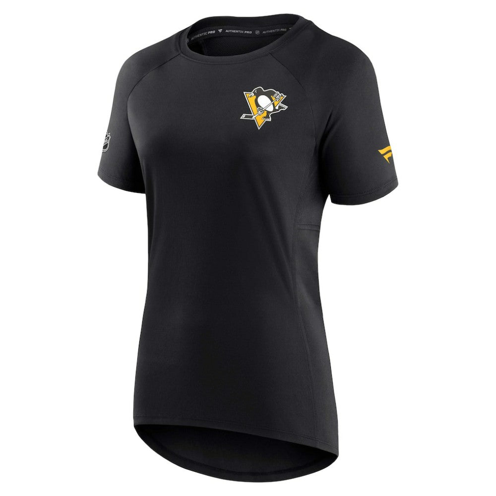Pittsburgh Penguins Fanatics Women's Authentic Pro Rink Raglan Tech T-Shirt Sale