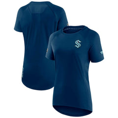 Seattle Kraken Fanatics Women's Authentic Pro Rink Raglan Tech T-Shirt Outlet