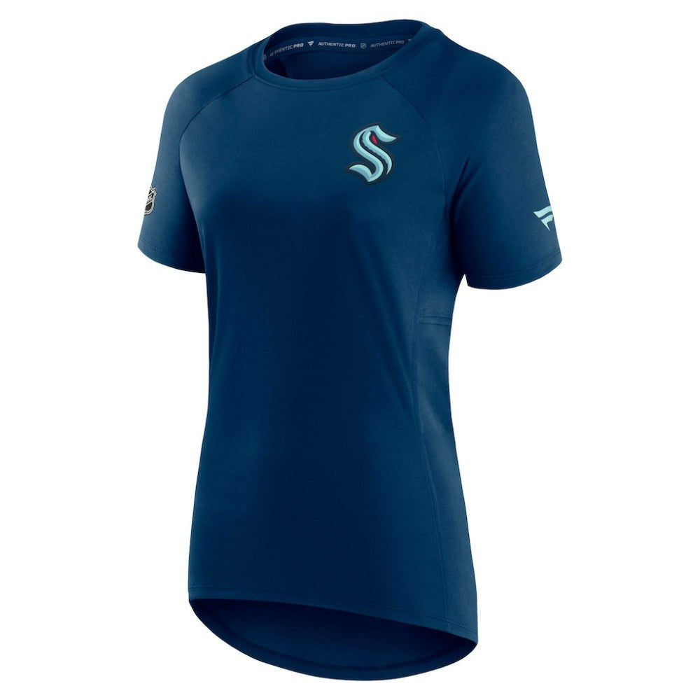 Seattle Kraken Fanatics Women's Authentic Pro Rink Raglan Tech T-Shirt Outlet