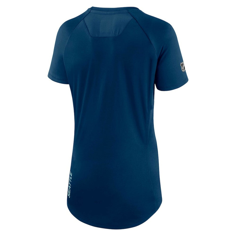 Seattle Kraken Fanatics Women's Authentic Pro Rink Raglan Tech T-Shirt Outlet