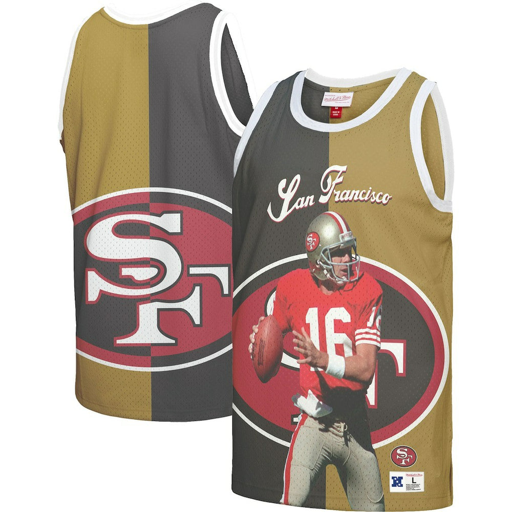San Francisco 49ers Mitchell & Ness Joe Montana  Retired Player Graphic Tank Top