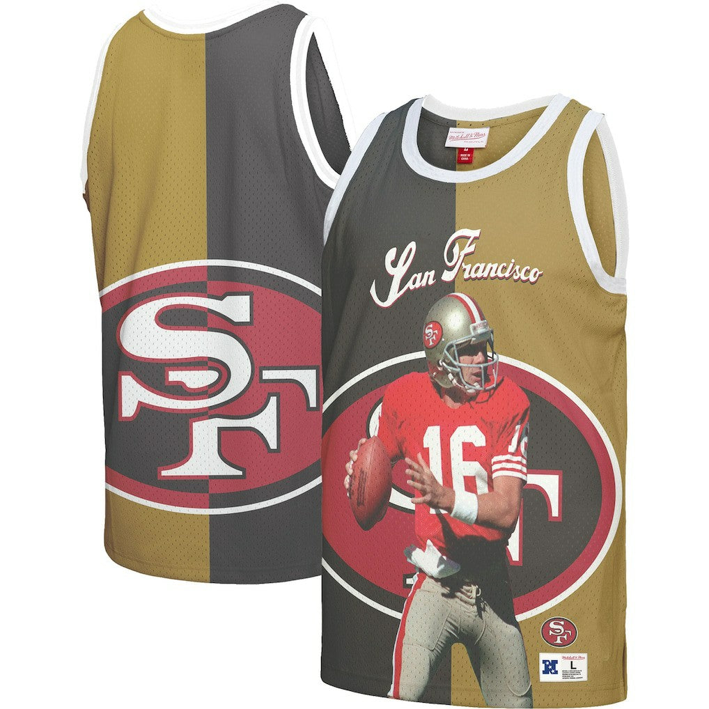 San Francisco 49ers Mitchell & Ness Joe Montana  Retired Player Graphic Tank Top