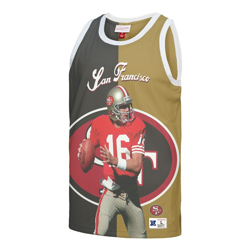 San Francisco 49ers Mitchell & Ness Joe Montana  Retired Player Graphic Tank Top