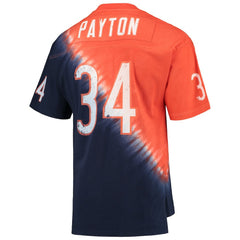 Chicago Bears Mitchell & Ness Walter Payton  Retired Player Name & Number Diagonal Tie-Dye V-Neck T-Shirt