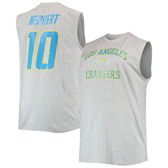 Los Angeles Chargers  Justin Herbert  Big & Tall Player Name & Number Muscle Tank Top