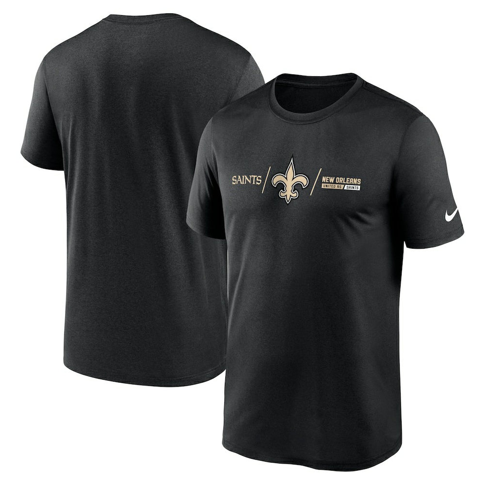 New Orleans Saints Nike Horizontal Lockup Legend Performance T-Shirt