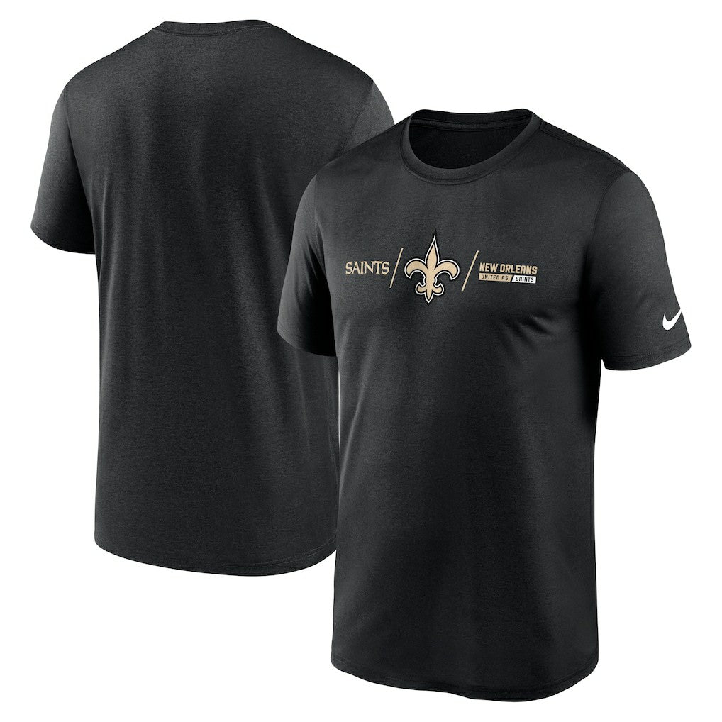 New Orleans Saints Nike Horizontal Lockup Legend Performance T-Shirt