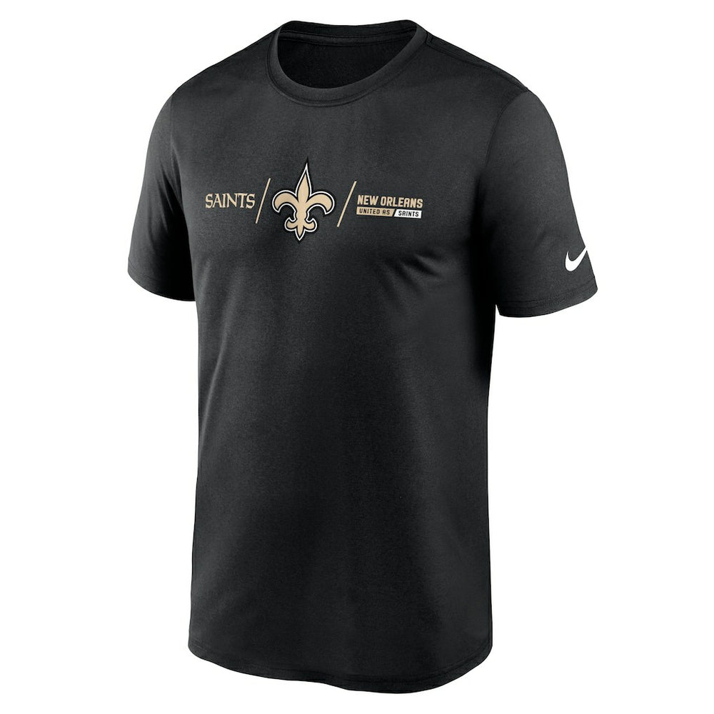 New Orleans Saints Nike Horizontal Lockup Legend Performance T-Shirt