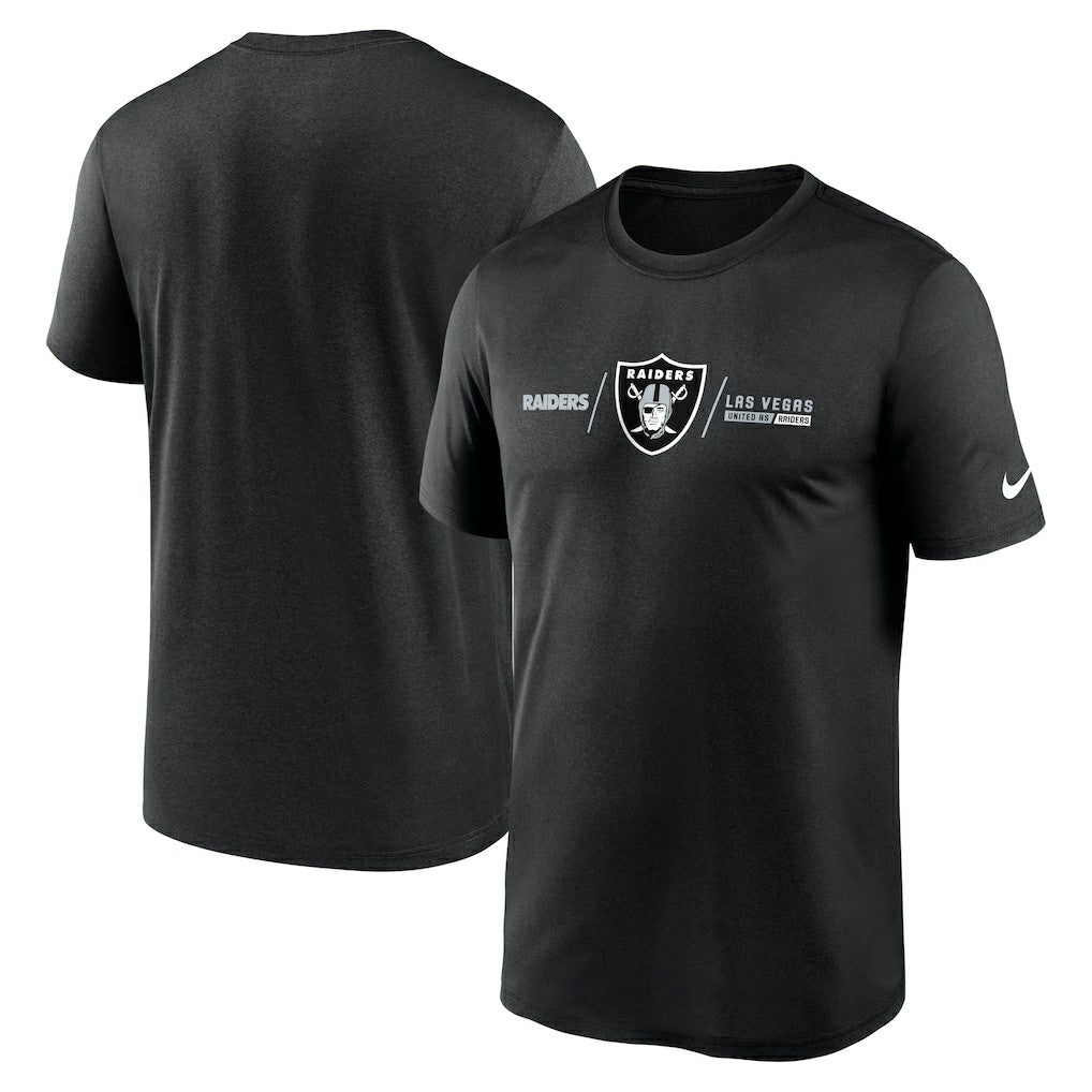 Las Vegas Raiders Nike Horizontal Lockup Legend Performance T-Shirt