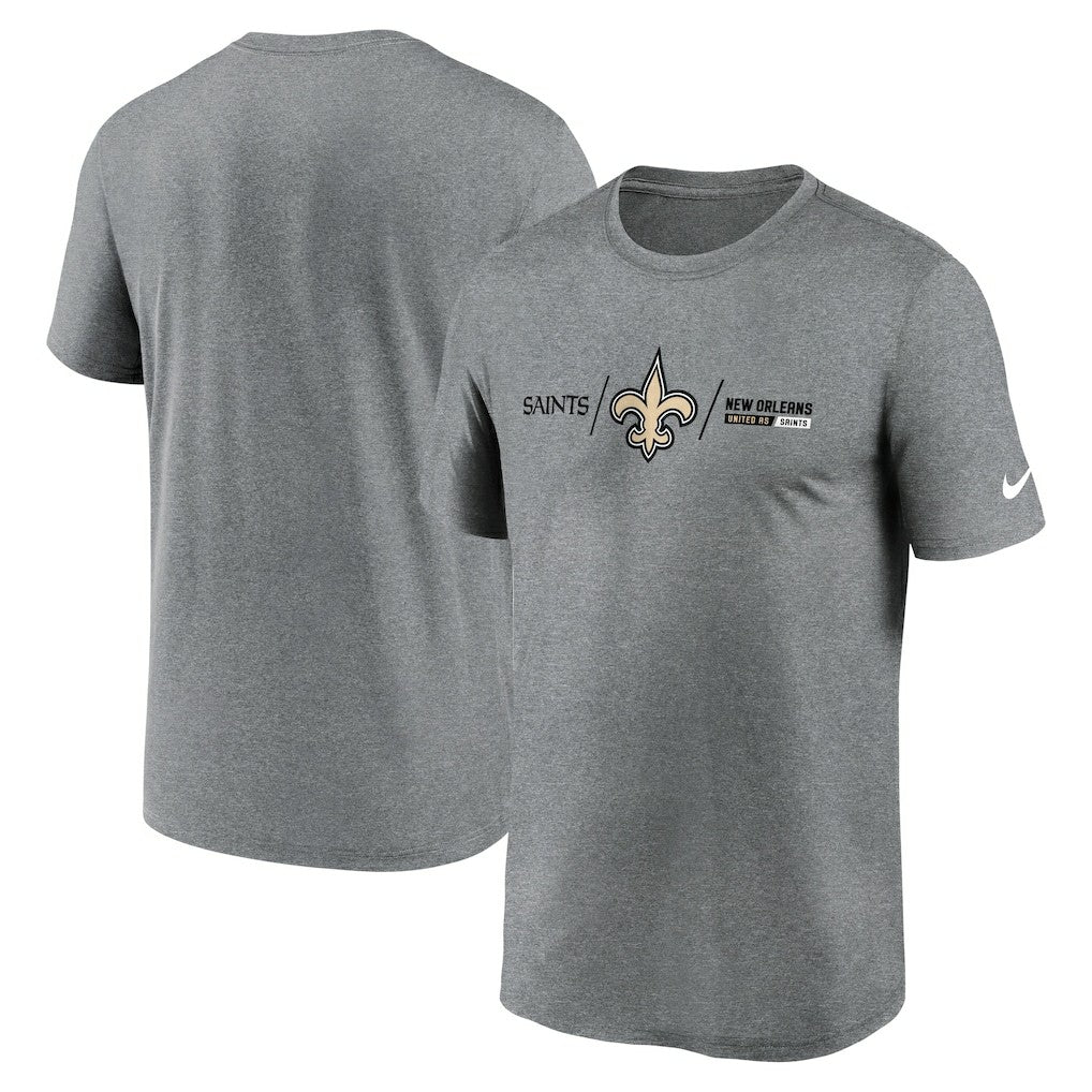 New Orleans Saints Nike Horizontal Lockup Legend Performance T-Shirt