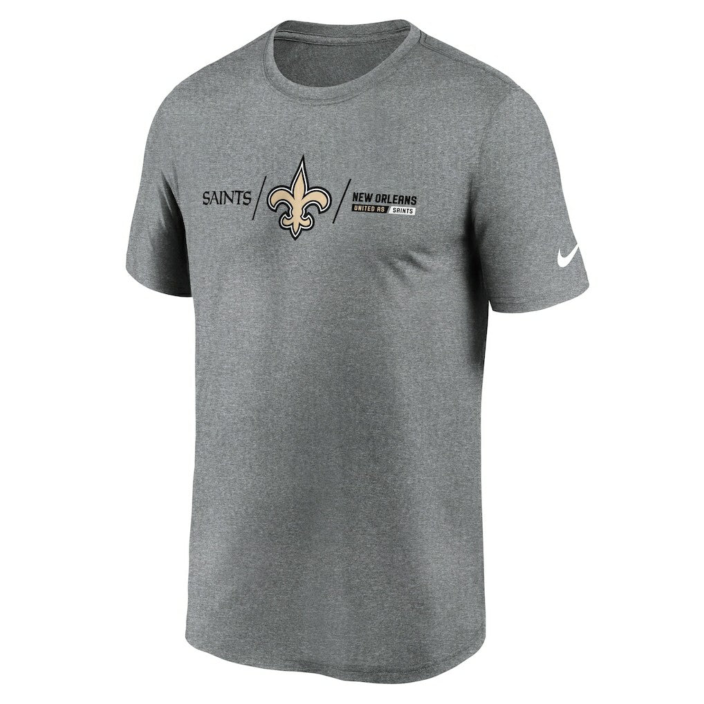 New Orleans Saints Nike Horizontal Lockup Legend Performance T-Shirt