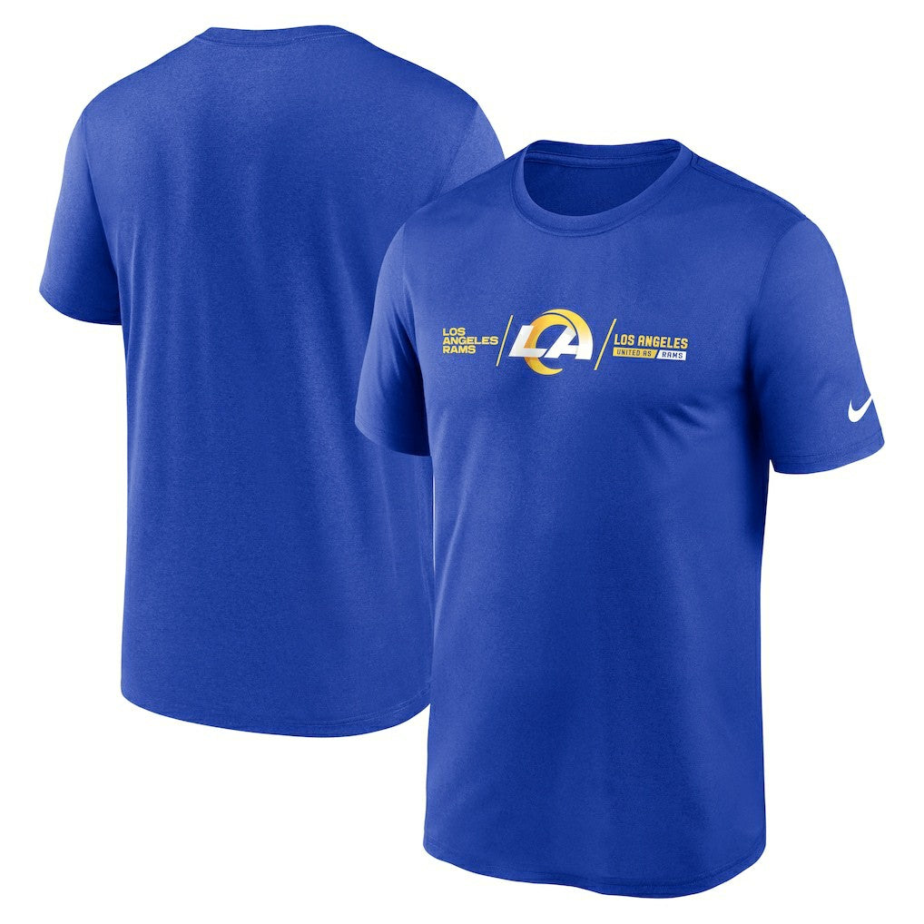 Los Angeles Rams Nike Horizontal Lockup Legend Performance T-Shirt
