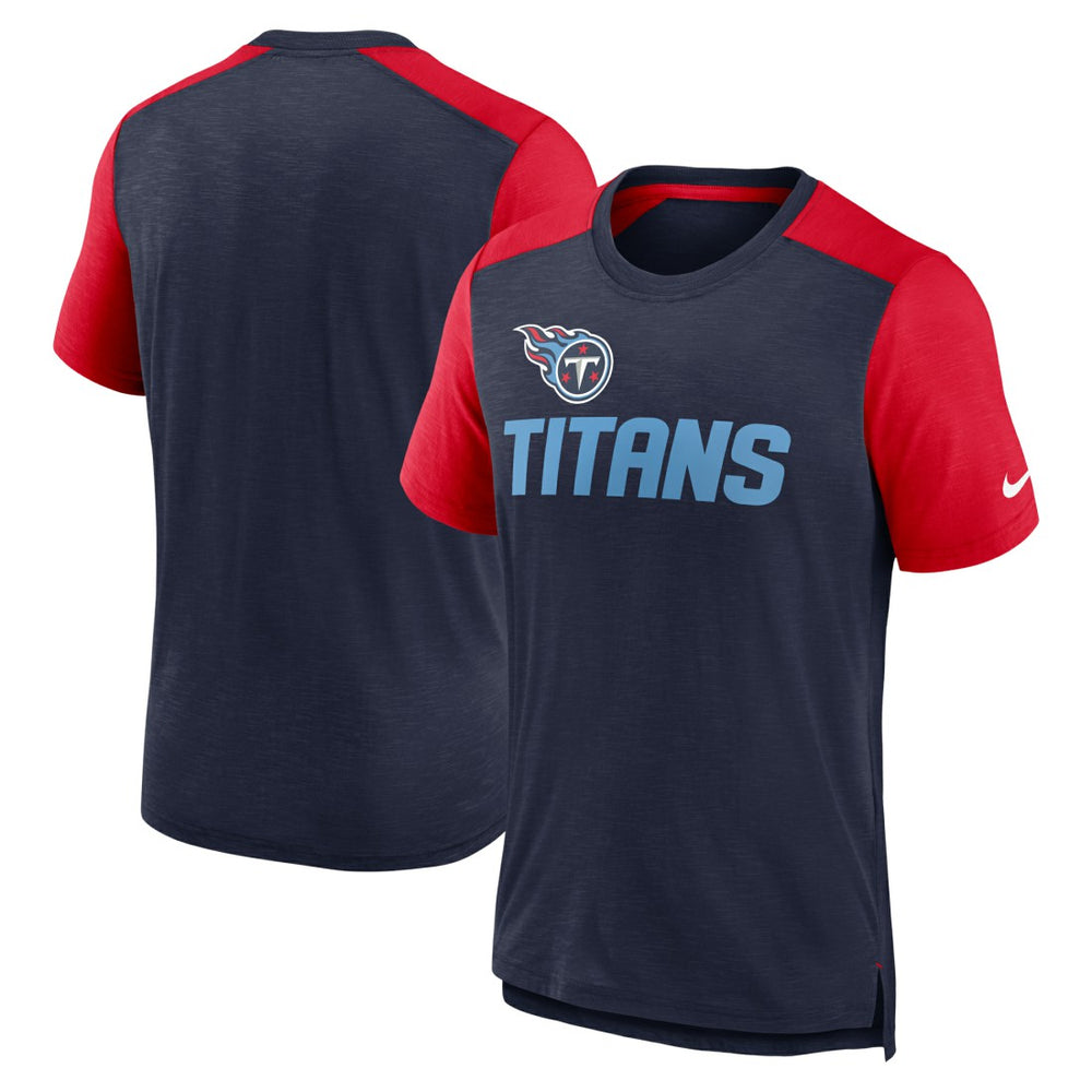Tennessee Titans Nike Color Block Team Name T-Shirt